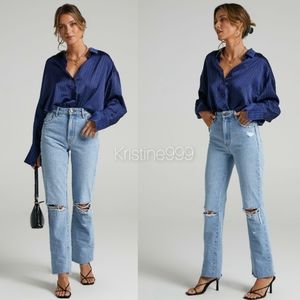 Rolla's Original Straight Jeans in City Worn